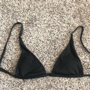 PACSUN Black Ribbed Bikini Bottoms+Top